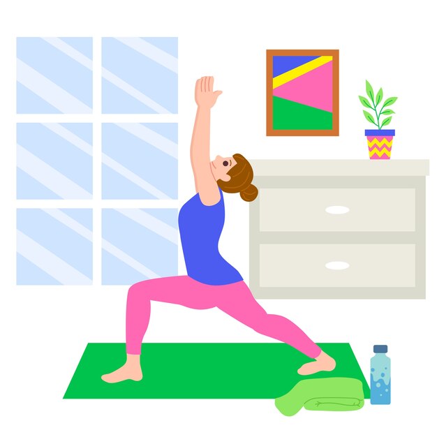 Concepto de entrenamiento en casa