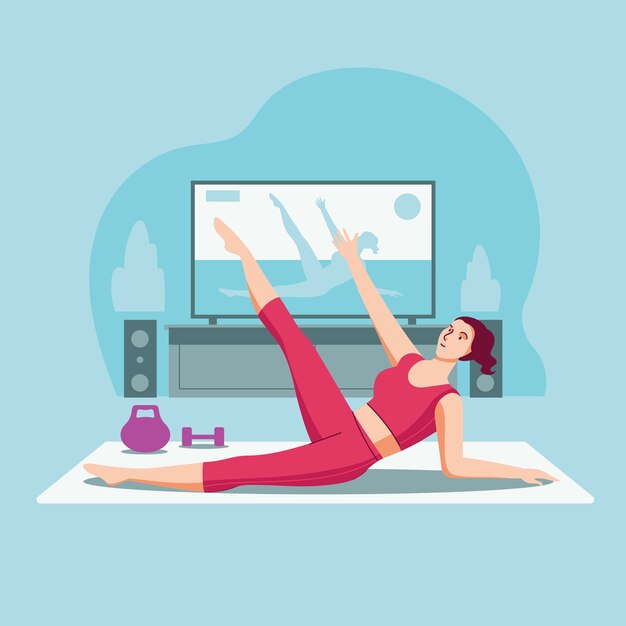 Concepto de entrenamiento en casa