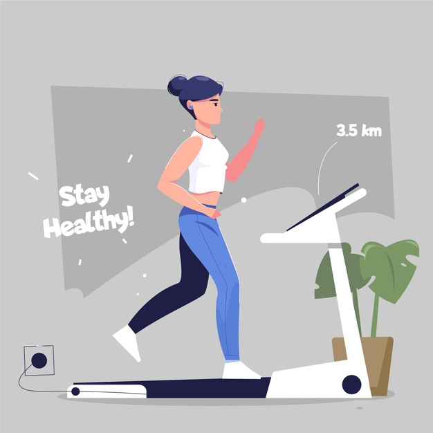Concepto de entrenamiento en casa