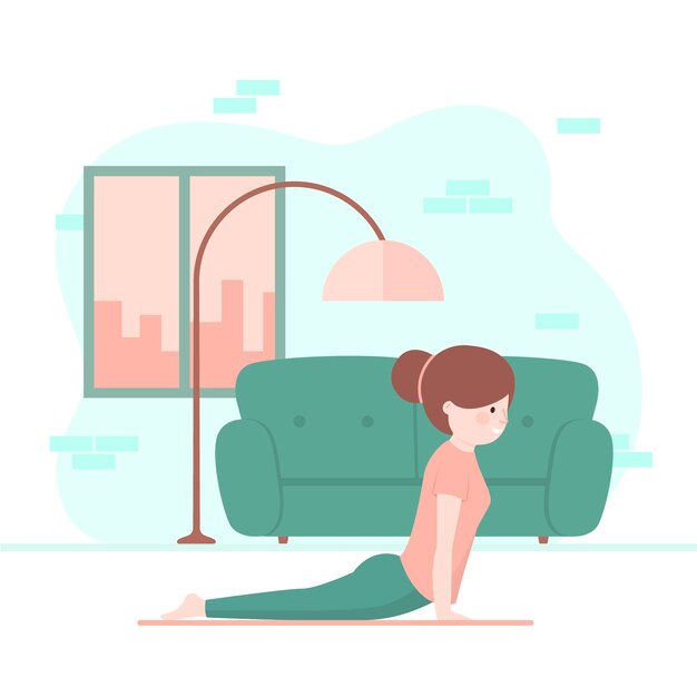 Concepto de entrenamiento en casa