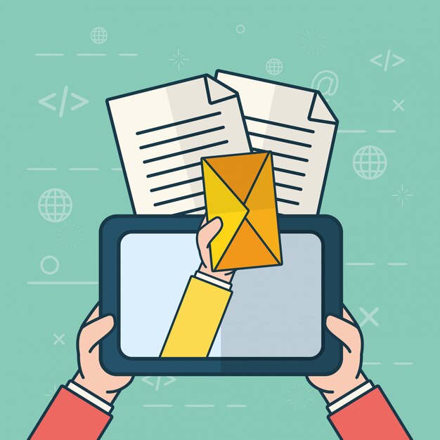 Concepto de envío de correo electrónico