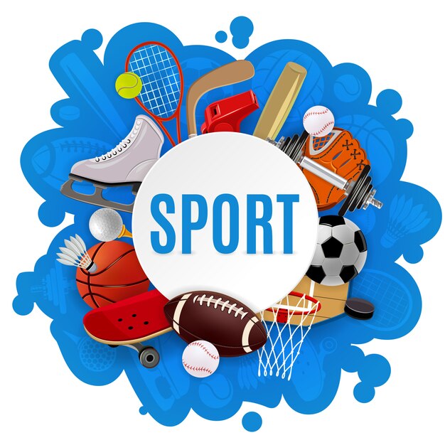 Concepto de equipamiento deportivo