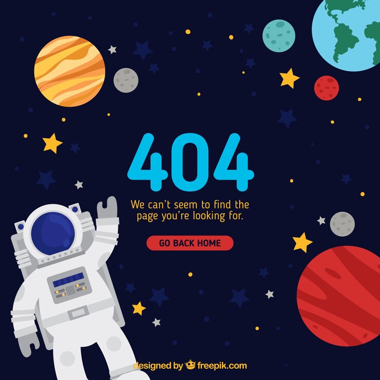 Vector gratuito concepto de error 404 con astronauta