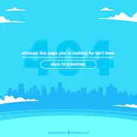 Vector gratuito concepto de error 404 con ciudad
