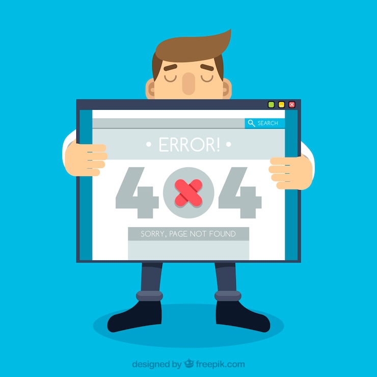 Vector gratuito concepto de error 404 con hombre sujetando pantalla