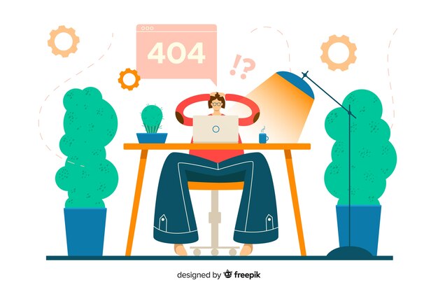Concepto de error 404 para la página de destino