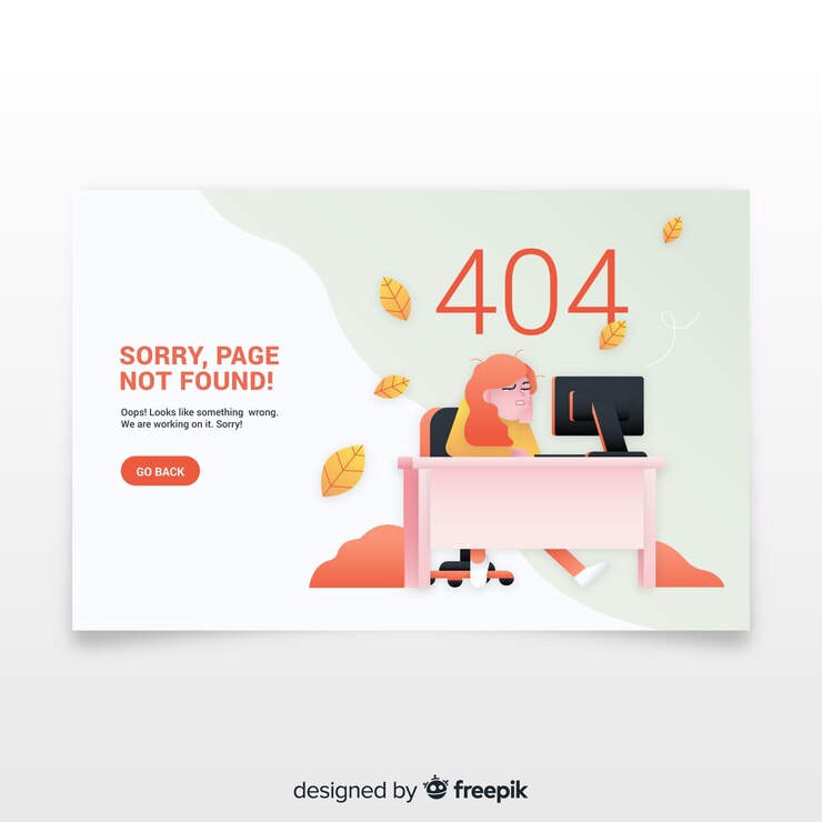 Vector gratuito concepto de error para landing page