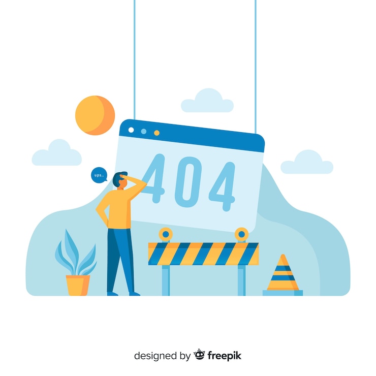 Vector gratuito concepto de error para landing page