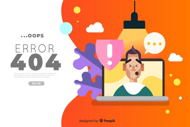 Concepto de error para landing page