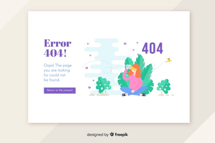 Vector gratuito concepto de error para landing page