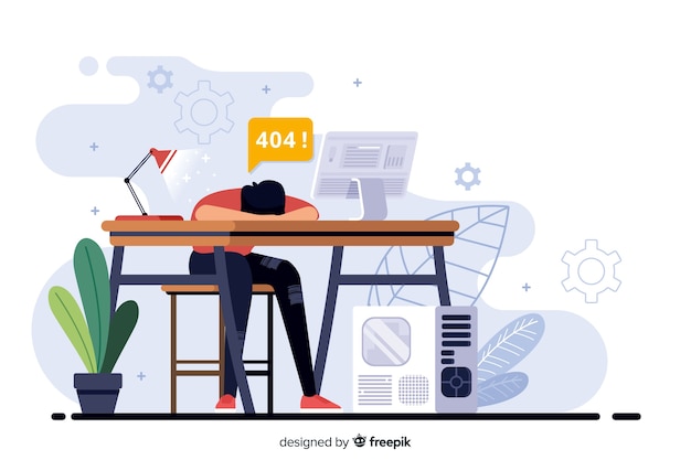Concepto de error para landing page