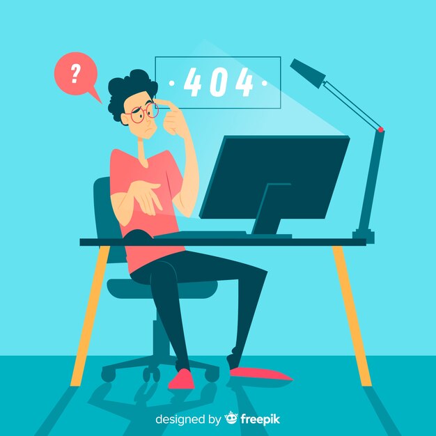 Concepto de error para landing page