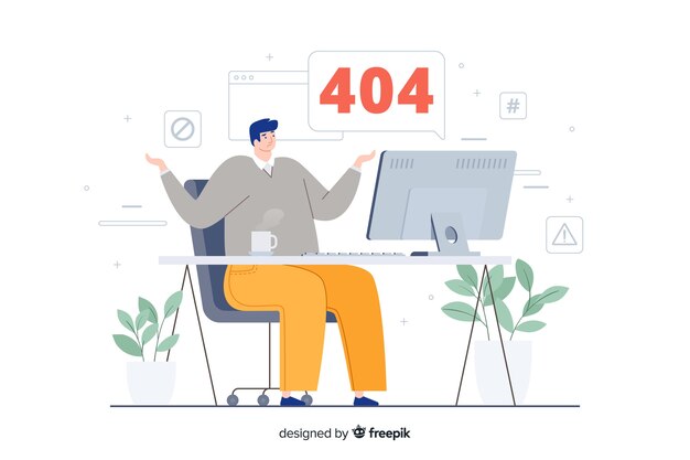 Concepto de error para landing page