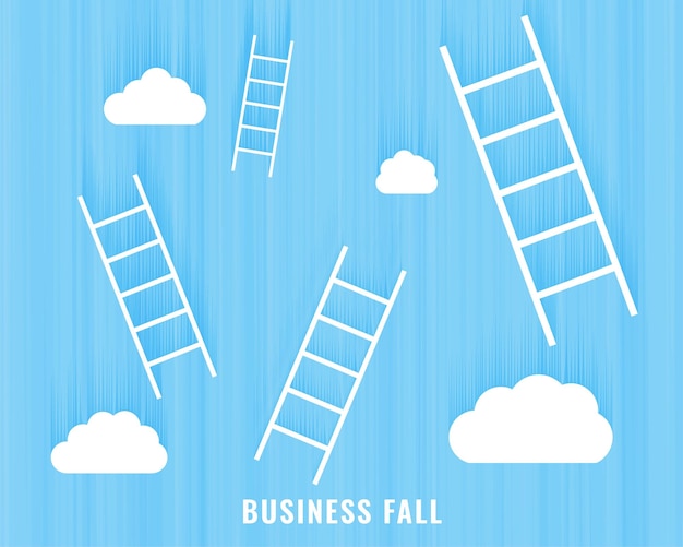 El concepto de escalera de negocios motivacional con el fondo de la nube del cielo