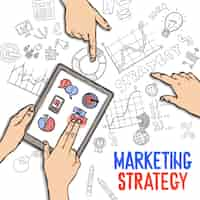 Vector gratuito concepto de estrategia de marketing