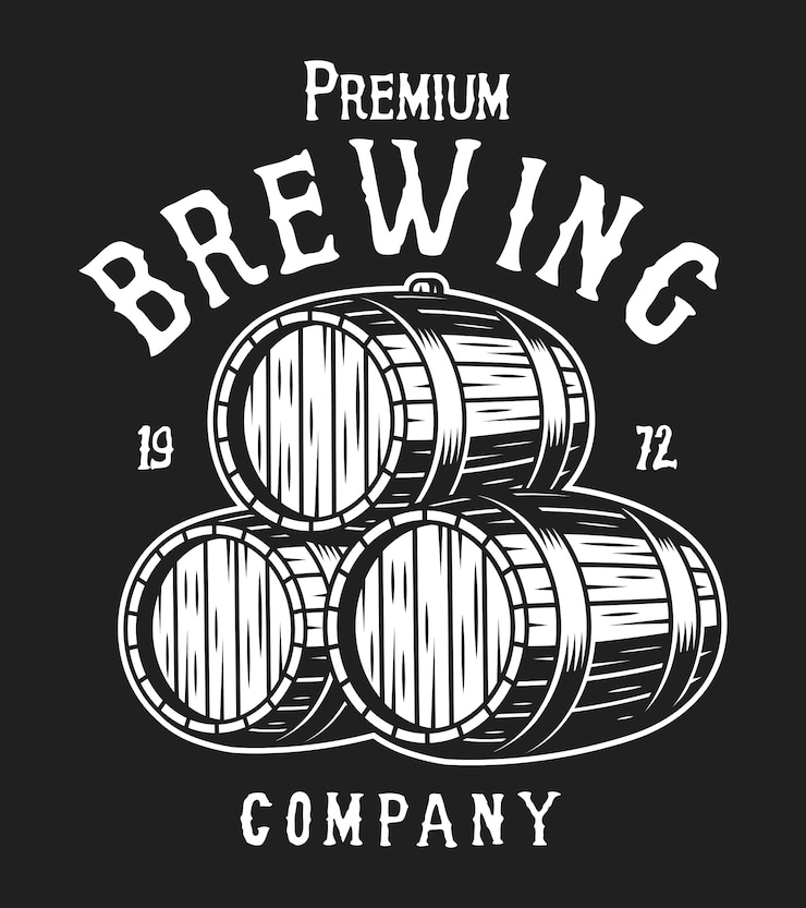 Vector gratuito concepto de etiqueta blanca de cervecería vintage