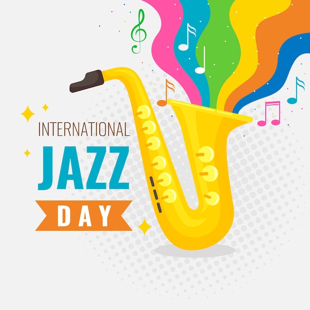 Vector gratuito concepto de evento del día internacional del jazz