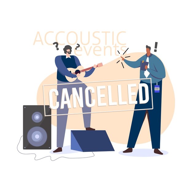 Concepto de eventos musicales cancelados