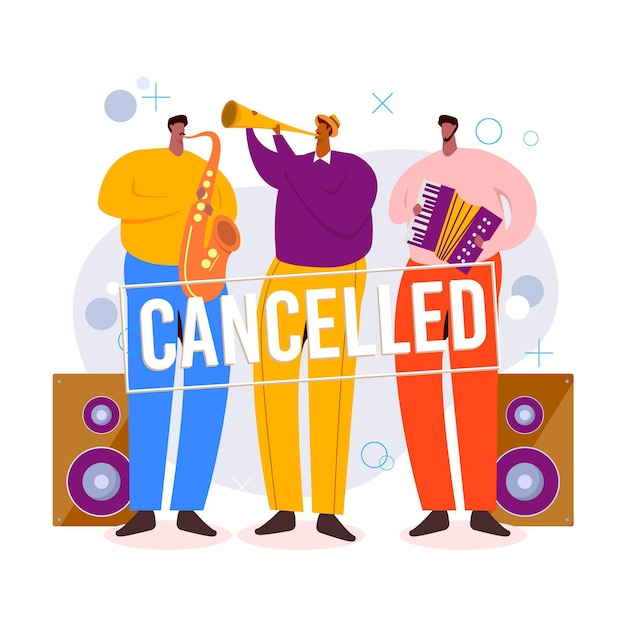 Concepto de eventos musicales cancelados