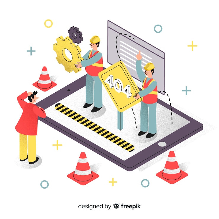 Vector gratuito concepto de fallo técnico para landing page