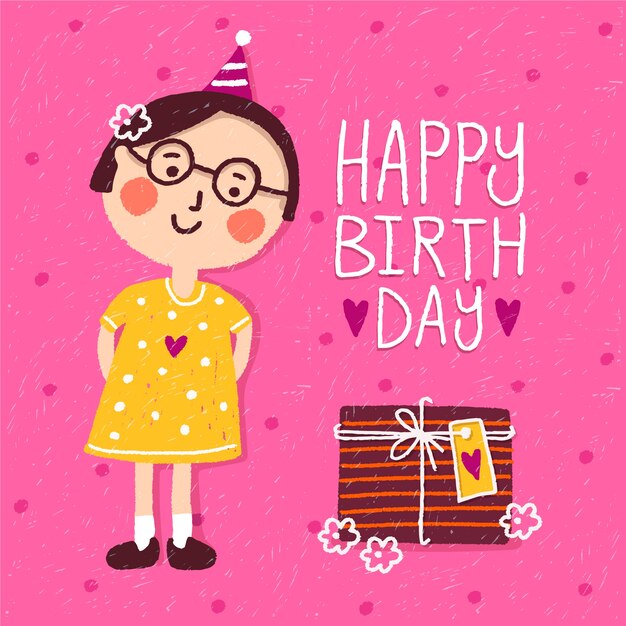 Concepto de feliz cumpleaños para niños
