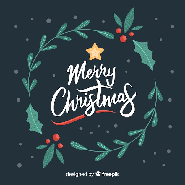 Concepto de feliz navidad con letras