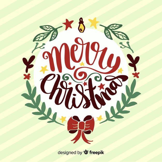 Concepto de feliz navidad con letras