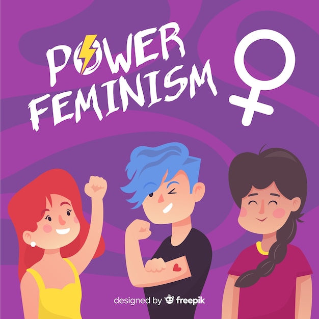 Vector gratuito concepto feminista