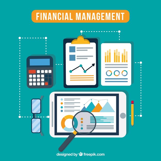 Concepto de finanzas con elementos modernos