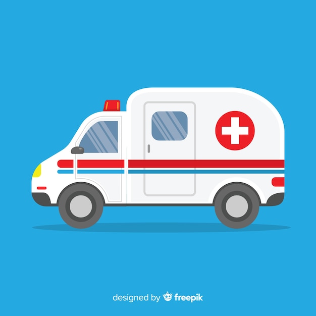 Concepto flat de ambulancia