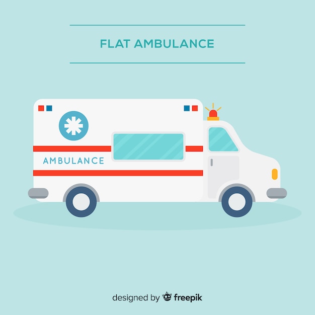 Concepto flat de ambulancia