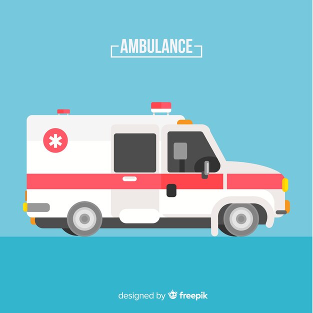 Concepto flat de ambulancia