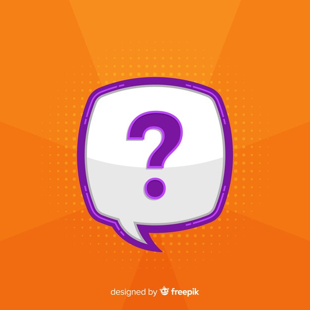 Concepto de flat de signo de interrogación