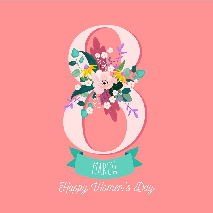 Vector gratuito concepto floral del día de la mujer