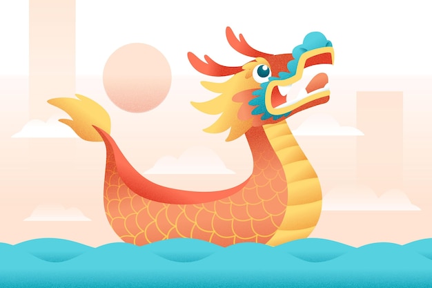 Concepto de fondo de barco de dragón