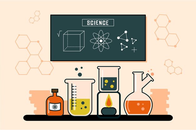 Concepto de fondo de ciencia vintage