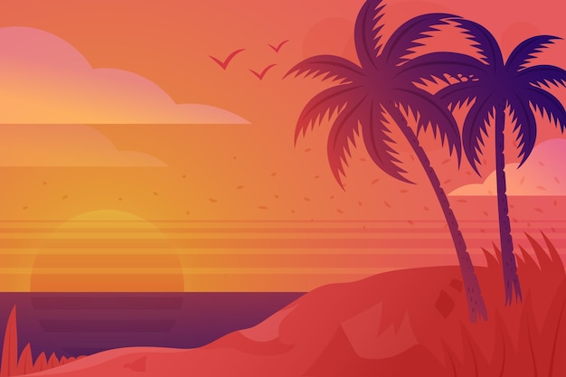 Vector gratuito concepto de fondo decorativo de verano