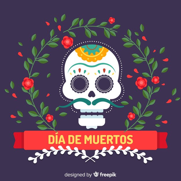 Concepto de fondo del día de muertos