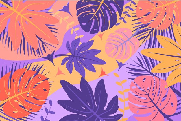 Concepto de fondo de hojas tropicales