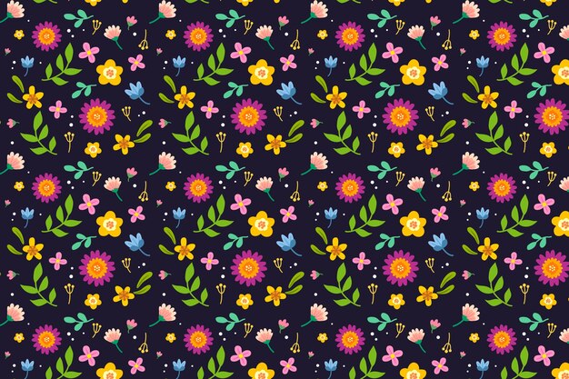 Concepto de fondo de impresión floral ditsy colorido
