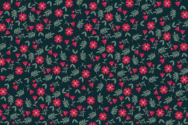 Concepto de fondo de impresión floral ditsy colorido