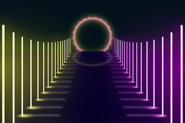 Concepto de fondo de luces de neón