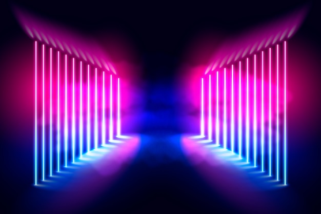 Concepto de fondo de luces de neón