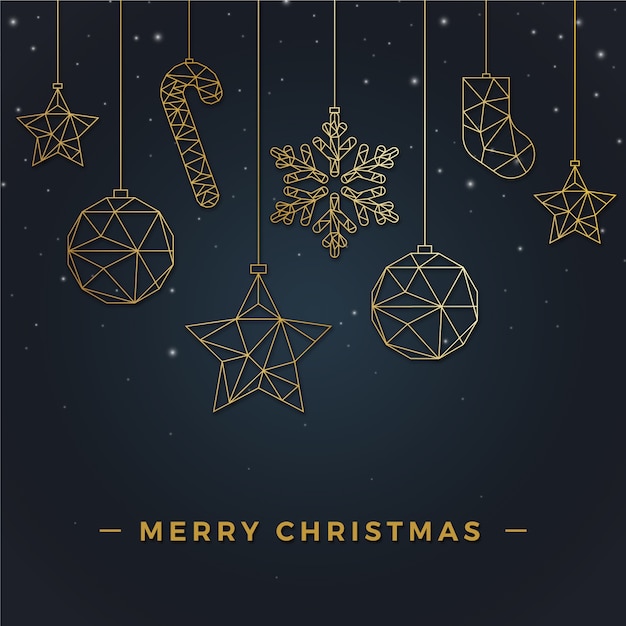 Concepto de fondo de Navidad en estilo de contorno