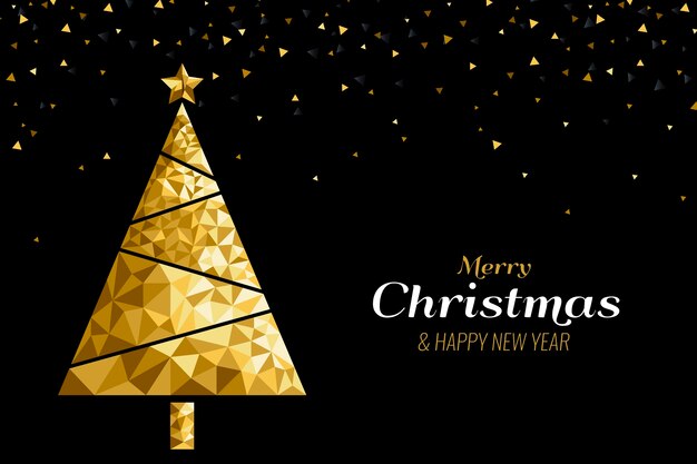 Concepto de fondo de Navidad en estilo poligonal