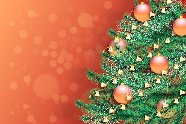 Concepto de fondo de navidad realista