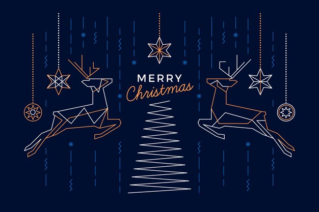 Concepto de fondo navideño en estilo esquema