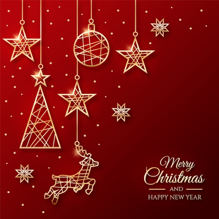 Vector gratuito concepto de fondo navideño en estilo esquema