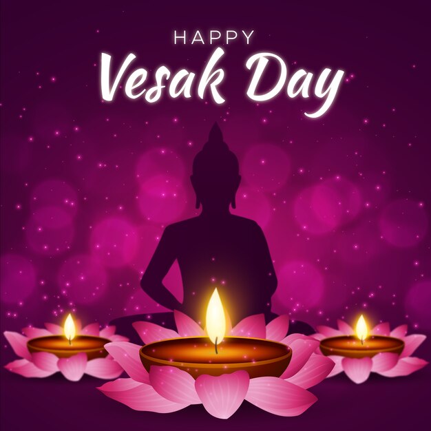 Concepto de fondo plano vesak