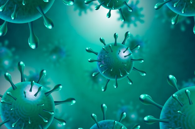 Concepto de fondo realista coronavirus